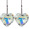 2Pcs Glass Heart Pendant Decorations HJEW-SP0001-22B-6