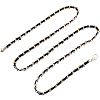 1Pc Alloy PU Leather Braided Waist Chains for Woman DIY-CL0001-09-1