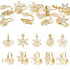 10Pcs 5 Styles Brass Micro Pave Cubic Zirconia Ear Cuff Findings KK-TA0003-23-1