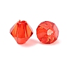 Faceted Bicone Transparent Acrylic Beads DBB6mm07-3