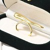 Rack Plating Brass Cuff Finger Rings for Women RJEW-C115-03G-1