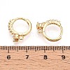 Brass Micro Pave Cubic Zirconia Hoop Earring Finding KK-N261-27G-3
