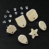 12Pcs 6 Styles Ash Wood Stud Earring Findings EJEW-FS0001-13-3