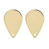 Brass Stud Earrings Findings EJEW-B063-04G-02-1