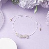 Natural White Moonstone Braided Bead Bracelets BJEW-JB11155-07-2