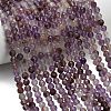 Natural Purple Phantom Quartz/Purple Lodolite Quartz Beads Strands G-L661-A01-5mm-1