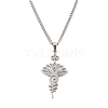 Anti-Tarnish 201 Stainless Steel Pendant Twisted Chain Necklaces for Women NJEW-U018-01P-03-1