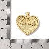 Rack Plating Brass Cubic Zirconia Pendants KK-K385-63G-4