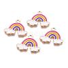 Alloy Enamel Pendants ENAM-O035-14G-B-1