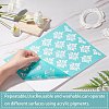 Gorgecraft 2Pcs Self-Adhesive Silk Screen Printing Stencil DIY-GF0004-15-3