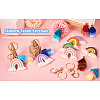 DIY Rainbow Tassel Keychain Making Kit DIY-TA0004-96-17