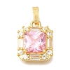 Brass Micro Pave Cubic Zirconia Pendants KK-K389-044G-1