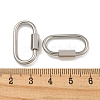 304 Stainless Steel Screw Carabiner Lock Charms STAS-C092-05E-P-3