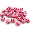 Printed Wood Beads WOOD-CJC0008-01G-1