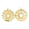 Brass Micro Pave Cubic Zirconia Pendants KK-P236-08G-1