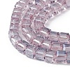 Transparent Electroplate Glass Beads Strands EGLA-F155-PL01-3