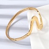 304 Stainless Steel Hinged Bangles for Women BJEW-D408-26G-5