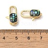 Brass Enamel Lobster Claw Clasps KK-K385-015G-4