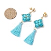 Synthetic Turquoise Stud Earrings EJEW-MZ00282-04-3