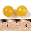 Natural Yellow Agate No Hole Sphere Beads G-K353-04B-28-3