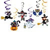 Halloween Paper Spiral Hanging Wall Decorations AJEW-P105-04-1