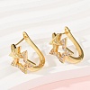 Brass Micro Pave Clear Cubic Zirconia Clip-on Earrings EJEW-F895-22A-G-2