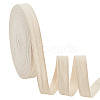 Flat Polycotton Twill Tape Ribbon OCOR-WH0066-92G-01-1