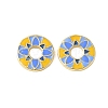 Brass Enamel Beads KK-P290-31G-01-1