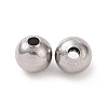 Non-Tarnish 304 Stainless Steel Round Beads X-STAS-F285-01P-3