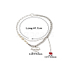 Heartbeat Tibetan Style Alloy Pendant Necklaces X1-NJEW-TA00006-6