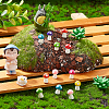 AHADEMAKER 160Pcs 8 Colors Mini Resin Mushroom Figurines DJEW-GA0001-34-4