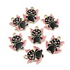 Halloween Light Gold Tone Alloy Enamel Pendants ENAM-P247-16KCG-3