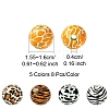 40Pcs 5 Colors Wood European Beads WOOD-FS0001-20-4