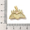 Rack Plating Brass Micro Pave Cubic Zirconia Pendants KK-D088-01G-4