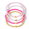 4Pcs Bohemian Style Acrylic Bead Stretch Bracelet Sets WC4728-1