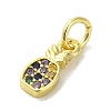 Brass Micro Pave Colorful Cubic Zirconia Charms KK-M283-17A-02-2