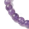 2pcs 2 Styles 6mm Round & Chip Natural Amethyst Beaded Stretch Bracelet Sets BJEW-TA00517-03-6