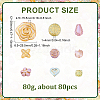 4Bags Frosted Transparent Acrylic Beads OACR-ME0001-42-2