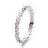 Non-Tarnish 2mm Matte Plain Dome Finger Ring for Girl Women RJEW-C012-01D-P-3