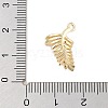 Brass Pave Clear Cubic Zirconia Pendants KK-Z061-15G-01-3