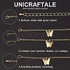10Pcs Brass Curb Chains Bracelet Making AJEW-UN0001-19-4