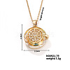 Vintage Sparkling Rhinestone Sun Pendant Necklaces PV3206-4-1