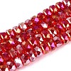 Electroplate Transparent Glass Beads Strands EGLA-N022-04A-D12-1