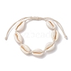 Natural Cowrie Shell Braided Bead Bracelets BJEW-JB10093-1