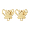 Hollow Butterfly Ion Plating(IP) 304 Stainless Steel Stud Earring Findings STAS-I206-124G-1