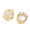 Brass Pave Clear Cubic Zirconia Pendants CU-CBA42CA-04A-G-2