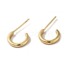 Rack Plating Brass Round Stud Earrings for Women EJEW-F313-02G-1