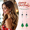 2 Pairs 2 Styles Christmas Theme Glass Dangle Earrings EJEW-TA00701-8