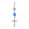 Tibetan Style Alloy Cross Pendant Decoration HJEW-JM02683-4