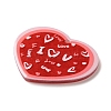 Valentine's Day Printed Transparent Acrylic Pendants OACR-S045-04F-2